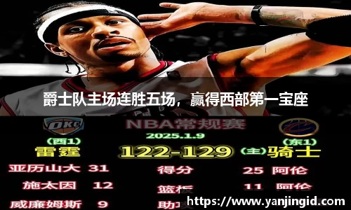 爵士队主场连胜五场，赢得西部第一宝座